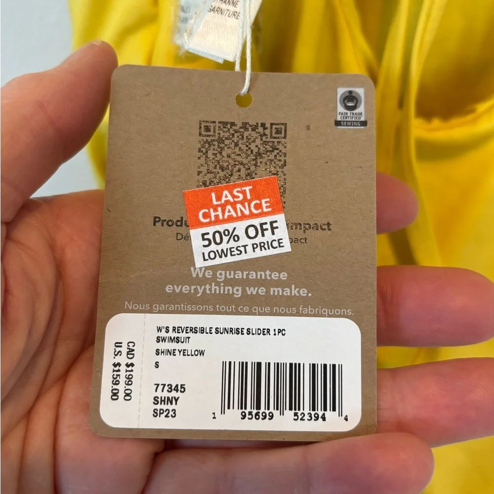 NWT Patagonia Yellow Reversible Swimwear Small - Picture 4 of 7